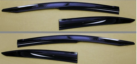 Mugen-Style Window Visors For 2013-2017 Honda Accord Sedan – Acrylic, Dark Smoke, 4-Piece Set